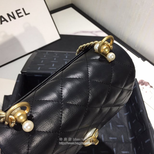 Chanel女包 AS1170小號 Chanel秋冬季珍珠包 香奈兒鏈條斜挎包 Chanel黑色女包  djc3804